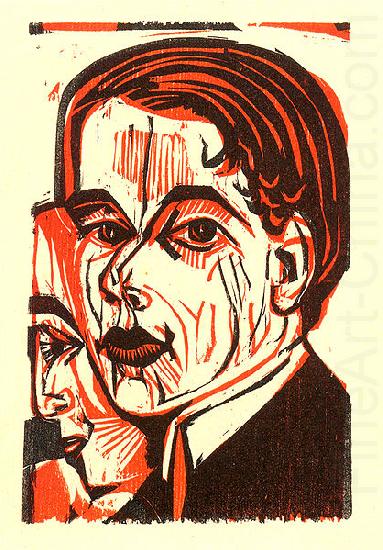 Ernst Ludwig Kirchner Man's head - Selfportrait china oil painting image